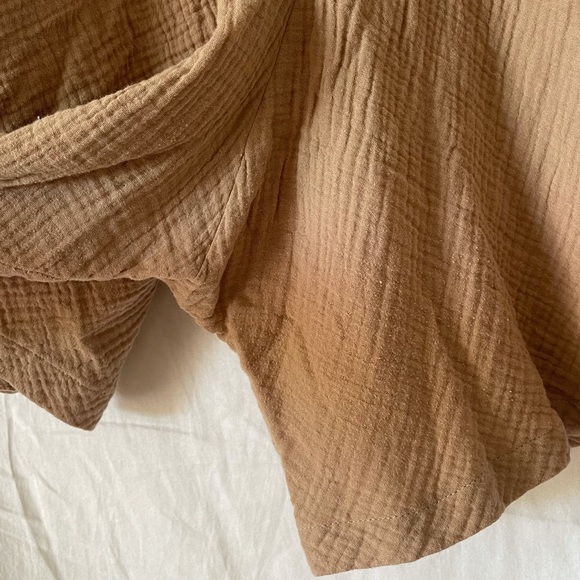 (SOLD IG) Bohème Goods Shorts Beige Cotton Gauze - Picture 4 of 6